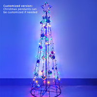 Conçu sur mesure Smart LED Fairy String Motif Lights Dynamic RGB Cone Remote APP Control IP65 pour Halloween Christmas Tree