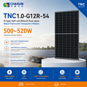 Tongwei <span class=keywords><strong>500</strong></span>-520W TWMNH-54HD N-Typ PERC Halbzellen-Bifaziales Doppelglas-Solarmodul 80% Bifazialität 23,4% Effizienz 30 Jahre TÜV-Zertifizierung - Product Image 3