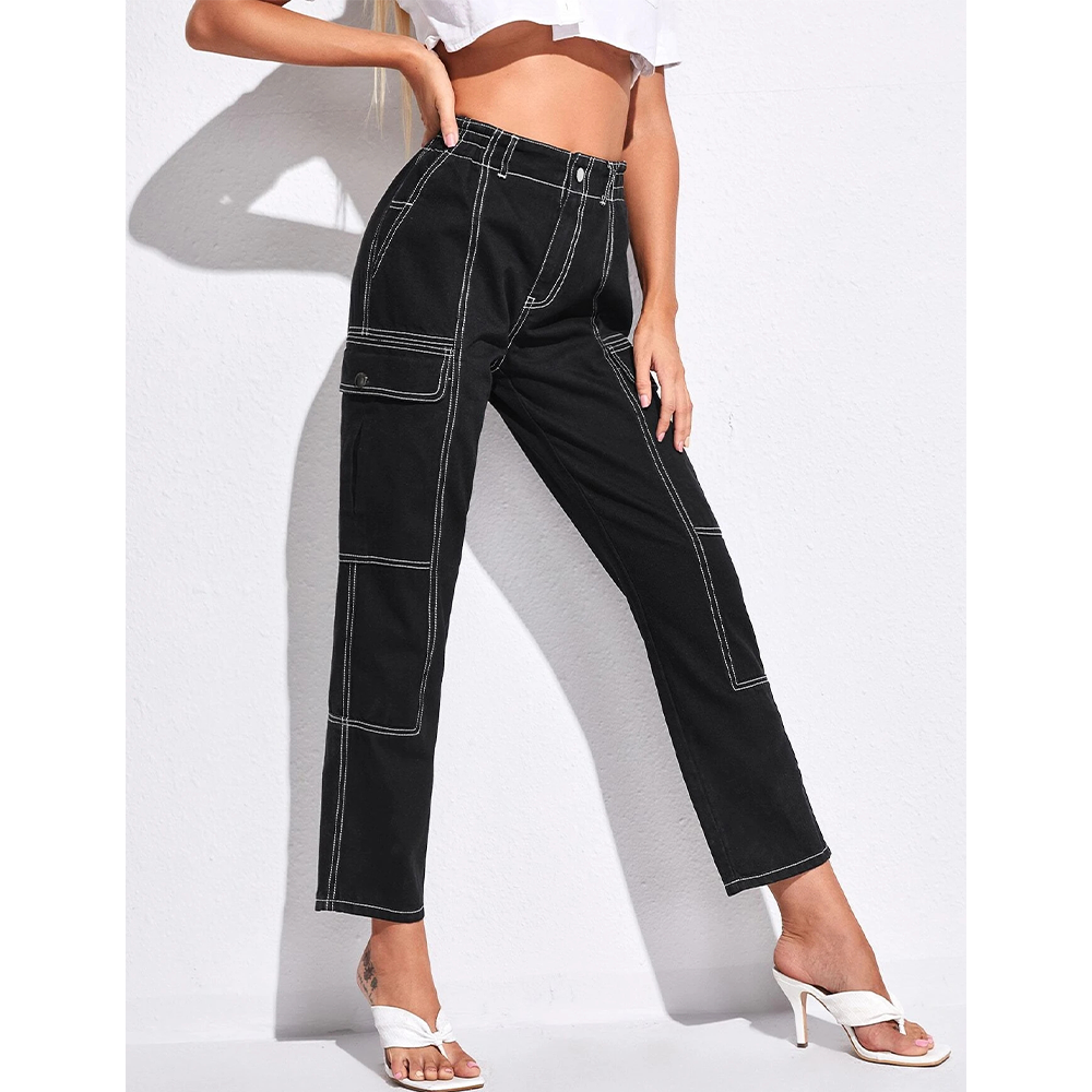 Promoción spanish, Compras online de spanish promocionales, pantalones  vaqueros negro y rayas blancas.alibaba.com