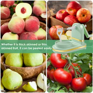 2024الاكسسوارات المطبخ الجديدة أدوات كسارة التفاح آلة تقشير متعددة الوظائف قطاعة وتقشير التفاح الدائرية