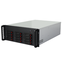 Carcasa de Servidor de Montaje en Rack 4U con 12 Bahías de Disco SATA/SAS Intercambiables en Caliente, Conector Mini SAS SATA