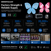 MOMOVALLEY Quadcopter Kupu-kupu RC Bionic LED UAV Pesawat Sayap Bergetar untuk Pertunjukan Panggung Dekorasi Romantis