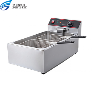 ステンレス鋼シングルタンクフライヤー温度制御商用ディープフライヤー電気カウンタートップバスケット付き - Product Image 4