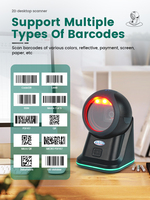 Escáner de Código de Barras de Sobremesa Syble XB-8505 2D Omnidireccional para Plataforma POS de Supermercado Lector de Código QR