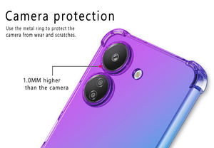 Para Redmi 13C Case, New Gradient Rainbow Clear Esquinas reforzadas a prueba de golpes Soft Flexible TPU Funda para teléfono móvil para Redmi 13C - Product Image 4