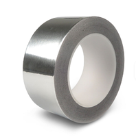 Ruban adhésif en aluminium renforcé argenté pour l'emballage de tuyaux et la fermeture de sacs, simple face, pour réfrigérateur