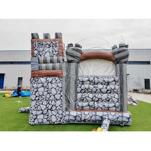 <span class=keywords><strong>Château</strong></span> gonflable médiéval avec toboggan, thème chevalier, pour location événementielle et fêtes d'enfants - Product Image 4