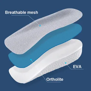 Height Increase Insoles Can Be Worn In Socks Arch Support Half Inserts Shock Absorption Heel Lifts Cushion Pads For Men Women
