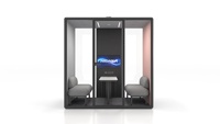 Nouvelle cabine insonorisée avec panneaux acoustiques en verre, cabine téléphonique insonorisée pour bureau