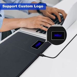 <b>Large</b> Size 15W Fast Wireless Charger Desk <b>Mat</b> Led Mouse Pad for Android Phone With Uv Printed Logo - Product Image 6
