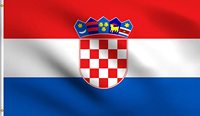 Drapeau de la Croatie en polyester 100% de luxe, nouveau, avec en-tête en toile, double impression, 3x5 pieds, vente en gros