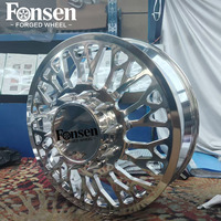 Velg Roda Ganda 20 22 24 26 28 30 Inci Poles Berkilau 8x165.1 8x200 Velg Alloy Tempa untuk Pickup dan Kendaraan Berat Ford F150 F250