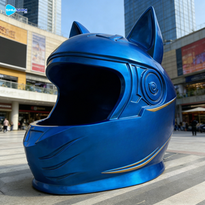 <span class=keywords><strong>Kiosque</strong></span> à café et grand food truck personnalisés, en forme de casque grandeur nature, en résine émaillée, pour extérieur et zone scénique - Product Image 3