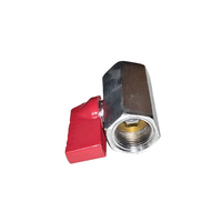 Vanne à boisseau sphérique miniature en laiton poli à double filetage femelle 1/8" 1/4" 3/8" 1/2" – Accessoires de raccordement pour quincaillerie – Vente chaude
