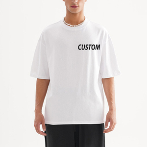 Áo thun chất lượng cao, chất liệu cotton dày, unisex, in logo tùy chỉnh, áo thun trơn, áo thun oversize nam - Product Image 2