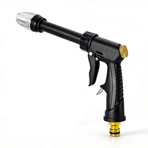 Pistola de agua de alta presión con boquilla ajustable para lavado de autos y uso en jardín, cuerpo de plástico con conector metálico - Product Image 1