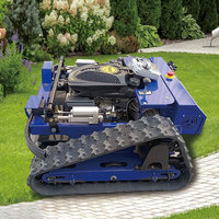 Robot tondeuse agricole/forestière à chenilles, à essence, télécommandé, à braquage zéro, sans fil, autopropulsé, pour bricolage
