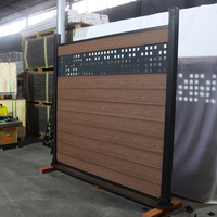 SONSILL WPC Bois Plastique Composite Clôture de Sécurité Poteau de Clôture et Quincaillerie pour Fermes