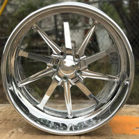 Nouvelles jantes RCSR design profond multi-rayons 18-22 26 24 pouces chromées polies sur mesure pour Chevrolet Camaro Corvette