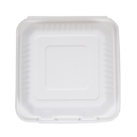 100% fibres de bagasse de canne à sucre maison compostable à clapet pour emporter contenants alimentaires 1 compartiment à emporter