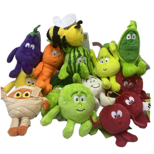 Chất Lượng Cao Tùy Chỉnh Phim Hoạt Hình Rau Nhồi Bông Sang Trọng Bông Cải Bông Cải Bông Trái Cây Gối Vui Trái Cây Móc Khóa & Mềm Đồ Chơi Đầy Với PP Bông - Product Image 1