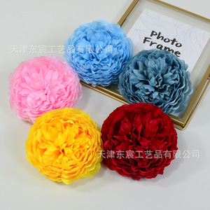 Dongchen Crafts Artificial Layered Peony <b>Flowers</b> <b>Silk</b> <b>Flower</b> Home Decor Wedding Props 10 Colors Available - Product Image 3
