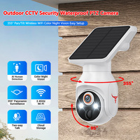 Caméra solaire Q50 2MP, caméra de surveillance Wifi 2.4G, caméras de sécurité pour la maison, détection humanoïde PIR IA