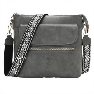 2026 New High-End Vintage Two-<b>Zipper</b> <b>Nylon</b> Shoulder <b>Bag</b> PU Leather Large Capacity <b>Tote</b> <b>Bag</b> Graffiti Fashion Women's Handbag - Product Image 3