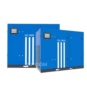 คอมเพรสเซอร์แอร์75kw-250kw apcom แบบสกรูอัดอากาศไร้น้ำมัน8-30บาร์เครื่องอัดอากาศระบายความร้อนด้วยน้ำแบบไม่มีน้ำมัน110 132 160กิโลวัตต์