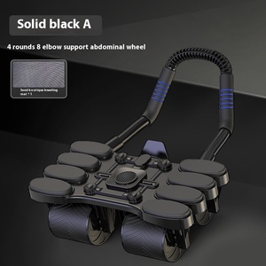 Kit Ruota Addominale con Ritorno Automatico, Attrezzatura per Allenamento, Equipaggiamento per Esercizi di Forza del Core in Gomma per Palestra Domestica - Product Image 6