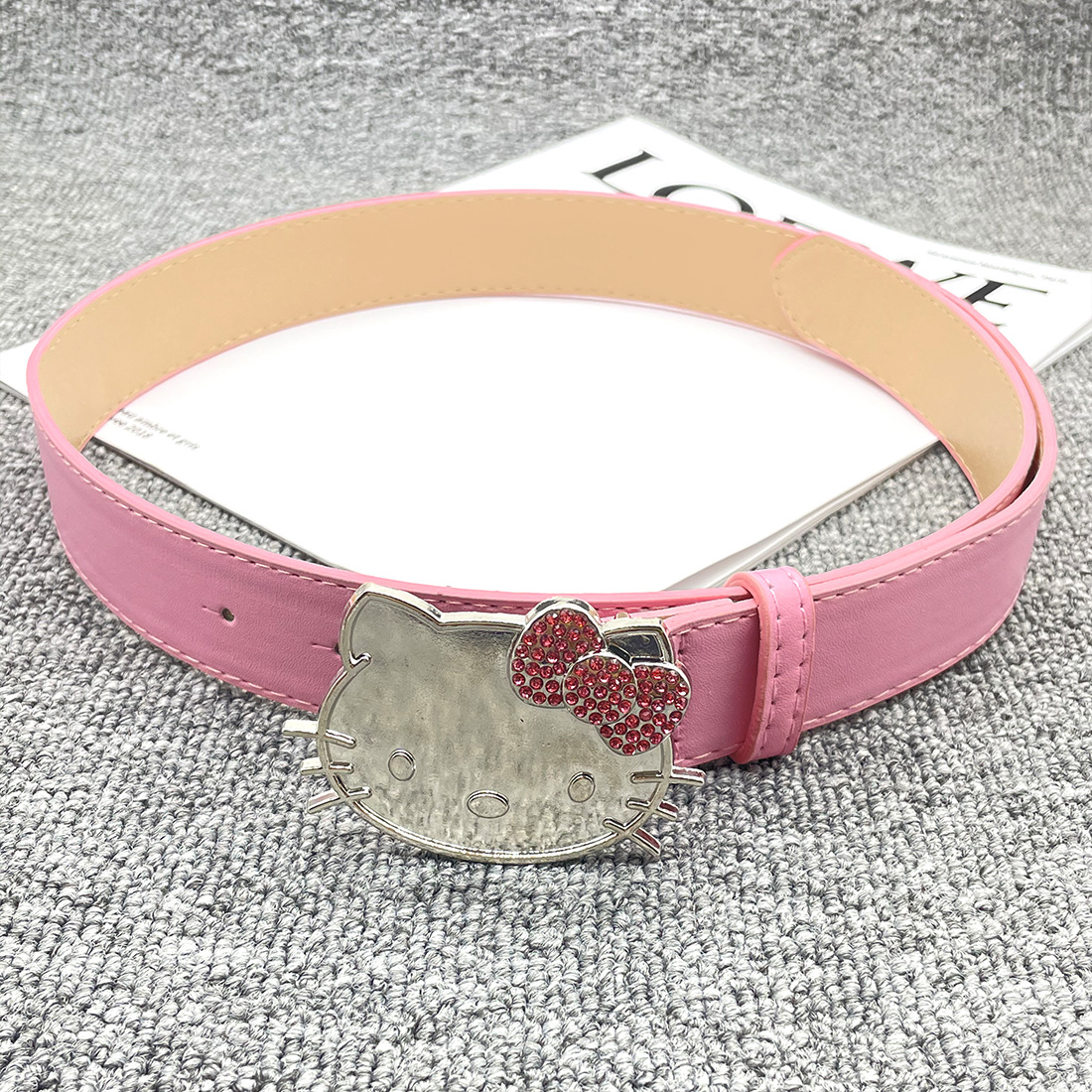 [Pink] Rhinestone Hello Kitty