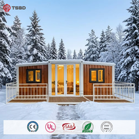 Maison conteneur extensible 20 pieds, préfabriquée 4 saisons, isolée pour climat froid, cabine modulaire prête pour l'hiver