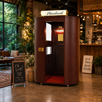 Photo Booth Kayu Retro Vintage Komersial Layanan Mandiri untuk Acara Pernikahan, Tempat Acara, Hotel, Resort