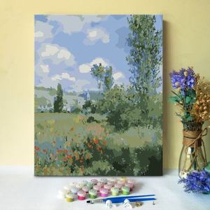 <span class=keywords><strong>Peinture</strong></span> à l'huile numérique personnalisable style <span class=keywords><strong>Monet</strong></span>, <span class=keywords><strong>paysage</strong></span> peint à la main pour la décoration intérieure - Product Image 2