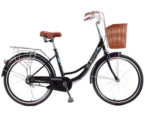 จักรยานซิตี้สไตล์คลาสสิกสำหรับสุภาพสตรี พร้อมตะกร้า - Product Image 1