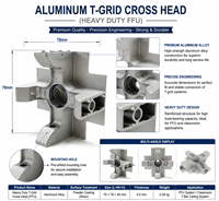 Accessoires en aluminium extrudé série 6000, poutre de suspension en T robuste de qualité supérieure, thermolaquée, prête pour le soudage et la découpe