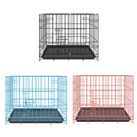 Cage pour animaux de compagnie en fer à double couche, capacité de 25 lb, robuste, empilable, multi-niveaux, pour petits animaux, cage intérieure pour animaux de compagnie