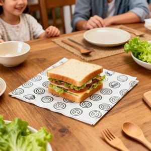 Hamburger <b>Paper</b> Wax <b>Paper</b> <b>Greaseproof</b> Custom Logo Food Grade Sandwich <b>Paper</b> Baking Kitchen Chicken Roll - Product Image 5