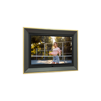 Vente chaude 12 pouces bois numérique Photo Viewer 1080P vidéo boucle cadre photo numérique avec cadre en bois