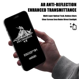 Mạ điện 9H Độ cứng Tempered Glass Top Grade chống xước cho iPhone 16 15 14 Pro Max chống vân tay oleophobic lớp phủ - Product Image 4