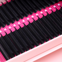 Extensions de cils DreamFlower en cheveux synthétiques noir mat, sans cruauté, fabriquées à la machine, plateaux de volume, fournitures en soie PBT, vente en gros