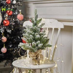 Vente en gros <span class=keywords><strong>de</strong></span> mini <span class=keywords><strong>sapin</strong></span> <span class=keywords><strong>de</strong></span> <span class=keywords><strong>Noël</strong></span> artificiel floqué <span class=keywords><strong>de</strong></span> 20 pouces avec LED, <span class=keywords><strong>petit</strong></span> <span class=keywords><strong>sapin</strong></span> <span class=keywords><strong>de</strong></span> <span class=keywords><strong>Noël</strong></span> avec support pour décoration intérieure - Product Image 6