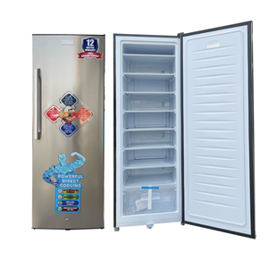 Congélateur vertical 230L, 9 <span class=keywords><strong>tiroirs</strong></span>, grande capacité, classe énergétique A, congélation rapide 14kg/jour, gris, design compact pour cuisine domestique, UE - Product Image 1