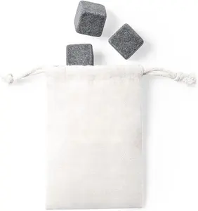 Cubos de mármol y granito personalizados al por mayor, juego de piedras frías en estuche de regalo, piedra de hielo para whisky