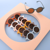 Popular Fashion Design Child Round Handmade Toddler Sunglasses Girl Plastic Baby Round Party Hot Shades Kids Sunglasses