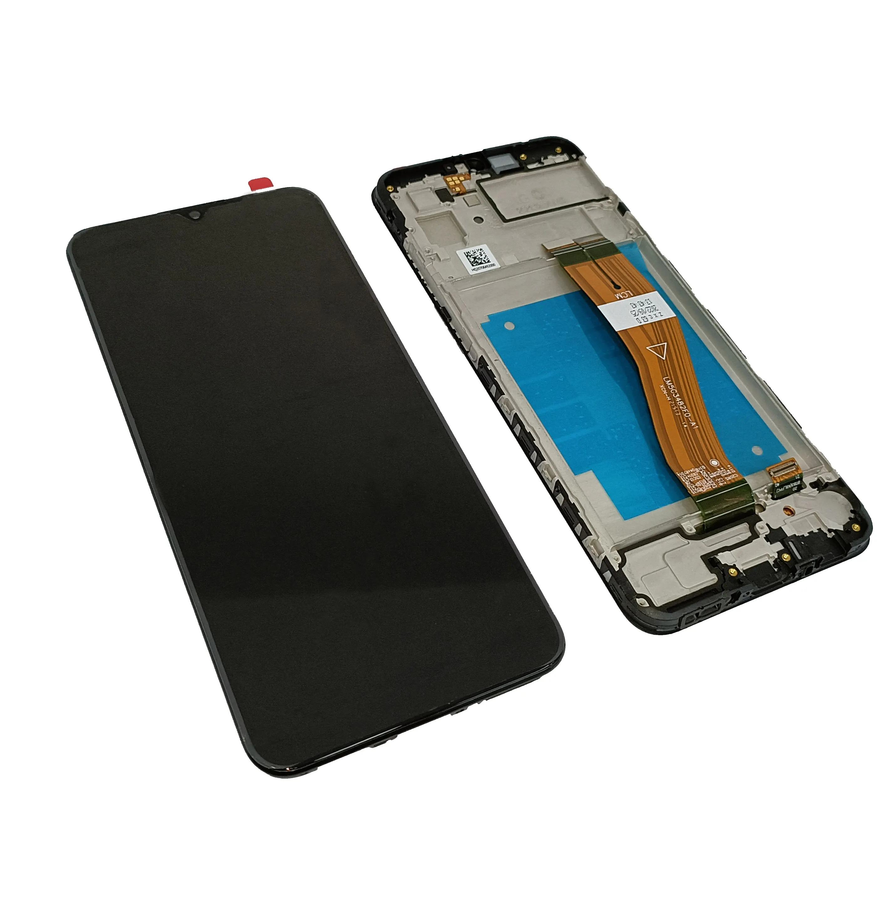 A03 core with frame cellphone lcd screen phone module displacement phone parts for samsung broken phone lcd touch screen