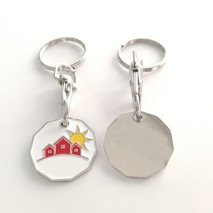 <strong>Canada</strong> Canadian One Dollar Coin Loonie Metal Metallic Soft Enamel Trolley Shopping Cart Coin Token Keychain with Custom logo - Product Image 1