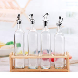 Bouteilles en verre transparentes carrées Marasca pour huile d'<span class=keywords><strong>olive</strong></span> de cuisson, qualité alimentaire, 100 ml, 150 ml, 250 ml, 500 ml, 750 ml, 1 L - Product Image 4