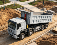 Truk Tambang Diesel HOWO 8X4 12 Roda Efisiensi Tinggi Mesin Weichai Standar Euro 2 Pengangkut Pasir Tipper