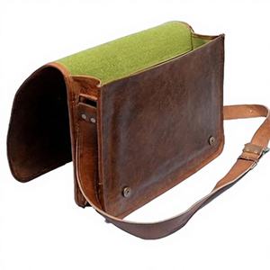 Bolso Bandolera de Cuero Genuino de Grano Completo, Hecho a Mano, Ecológico, de Lujo, con Cierre Decorativo, para Hombre y Mujer, para Portátil - Product Image 3